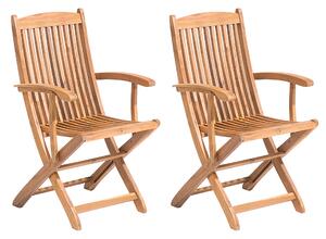 Sada dvou zahradních dřevěných židlí MAUI
