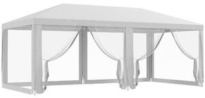 Outsunny Zahradní Recepční Stan Gazebo s 6 odnímatelnými bočními panely, rozměr 6L x 3W m, na párty, akce, bílý | Aosom