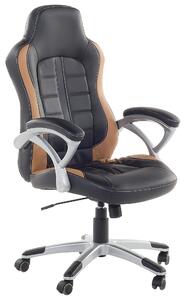 Kancelářská židle černá/světle hnědá PRINCE