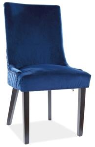 Jídelní čalouněná židle IVONA VELVET granátově modrá/černá