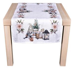 Forbyt Vánoční ubrus Skřítek s lucernou CYH6060C 40x140 cm