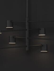 Retro lustr Nordik 4 černé – LED