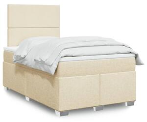 Box spring postel s matrací krémová 120x190 cm textil 3290425
