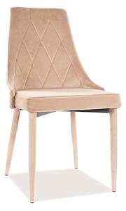 Jídelní čalouněná židle REX velvet béžová
