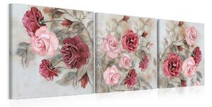 Malvis ® Obraz Růže vodovkami Velikost (šířka x výška): 90x30cm