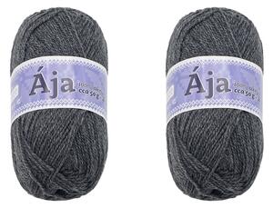BELLATEX SET 2ks - Příze ÁJA Antracitová 50g / 217 m