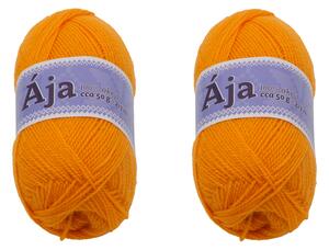 BELLATEX SET 2ks - Příze ÁJA Oranžová 50g / 217 m