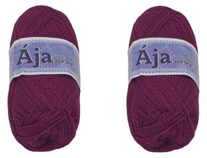 BELLATEX SET 2ks - Příze ÁJA Burgundy 50g / 217 m