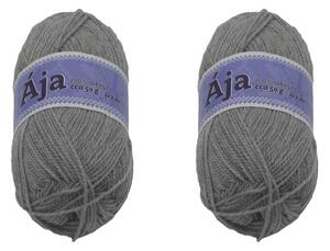BELLATEX SET 2ks - Příze ÁJA Šedá 50g / 217 m