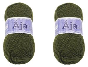BELLATEX SET 2ks - Příze ÁJA Zelená 50g / 217 m