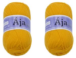 BELLATEX SET 2ks - Příze ÁJA Žlutá 50g / 217 m