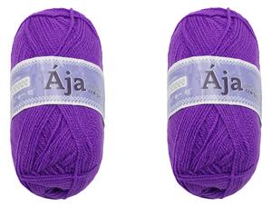 BELLATEX SET 2ks - Příze ÁJA Fialová 50g / 217 m