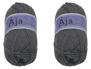 BELLATEX SET 2ks - Příze ÁJA Šedá 50g / 217 m
