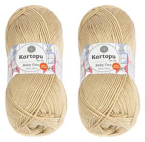 BELLATEX SET 2ks - Příze BABY ONE Cappuccino 100g / 250 m