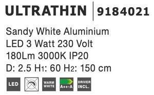 Moderní lustr Ultrathin 25 bílé – Bílá