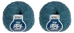 BELLATEX SET 2ks - Příze ALLY cotton Tmavě modrá 50g / 140 m