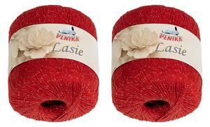 BELLATEX SET 2ks - Příze LASIE Červená 50g / 150 m