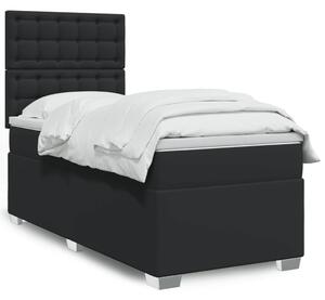 Box spring postel s matrací černá 80 x 200 cm umělá kůže 3290696