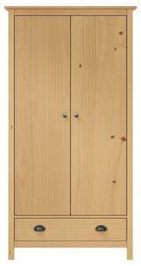 Dvoukřídlá šatní skříň Hill 89x50x170 cm masivní borové dřevo