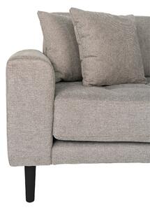 House Nordic Pohovka Lounge Sofa, pravá strana v kamenné barvě se čtyřmi polštáři a nohami z černého dřeva, HN1030 (Stone)