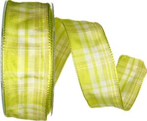 Stuha saténová PRESTIGE LIGHT GREEN hráškově zelená 40mm x 20m A (8,- Kč/m)