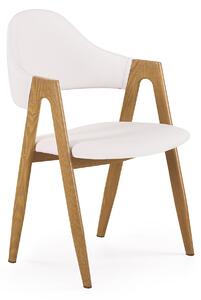 Bílá židle KEN z lakované oceli