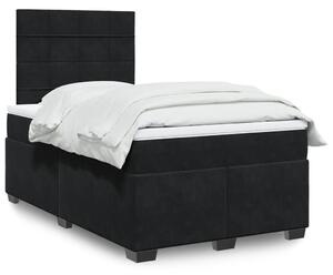 Box spring postel s matrací černá 120 x 190 cm samet 3290860
