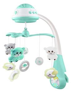 Baby Mix Kolotoč nad postýlku se světelným projektorem Baby Mix mint