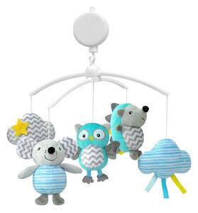 BABY MIX Kolotoč nad postýlku ježek myš sova Polyester /Plast 12 cm