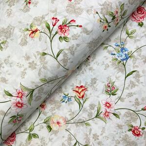 Ervi bavlna š.240cm - pnoucí květy na bílém - 29025-1, metráž
