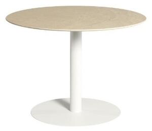 Tribu Jídelní stůl T-Table, Tribu, kulatý 80x76 cm, rám lakovaná nerez barva clay, deska keramika dekor sabbia