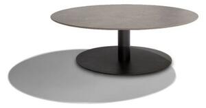 Tribu Konferenční stolek T-Table, Tribu, kulatý 80x35 cm, rám lakovaná nerez barva clay, deska keramika dekor sabbia