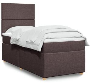 Box spring postel s matrací tmavě hnědá 80x200 cm textil 3291103
