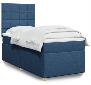 Box spring postel s matrací modrá 80x200 cm textil 3291113