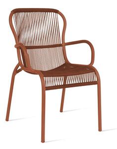 Vincent Sheppard Jídelní křeslo Loop, Vincent Sheppard, rám hliník, výplet polypropylene lanko, barva Taupe, bez sedáku