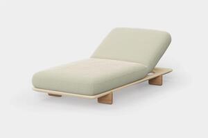 Vondom Lehátko polohovací Milos, Vondom, 200x180x36 cm, lakovaný hliník, dřevo iroko, venkovní látka Group 2 barva dle vzorníku
