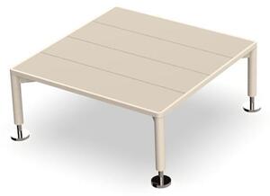 Vondom Odkládací stolek Hamptons, Vondom, čtvercový 57,5x57,5x24,5 cm, rám hliník barva dle vzorníku, deska Solid Core barva dle vzorníku