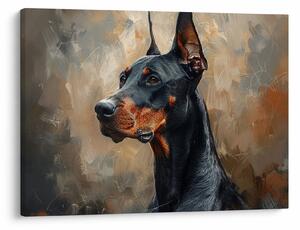 Obraz - Portrét Dobrmana (70x50 cm)