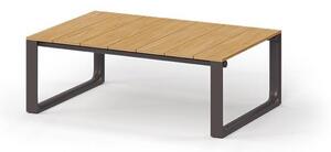 Vondom Konferenční stolek Tulum, Vondom, 120x80x42 cm, rám hliník, deska natural teak