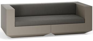 Vondom Pohovka Vela, Vondom, 220x100x72 cm, matt polyethylen barva dle vzorníku, sedáky venkovní látka Group 1A a 1B barva dle vzorníku