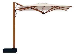 Scolaro Boční slunečník Astro Timber, Scolaro, čtvercový 300x300 cm, rám hliník dekor dřeva Iroko, potah akryl 350 g/m2, barva Natural