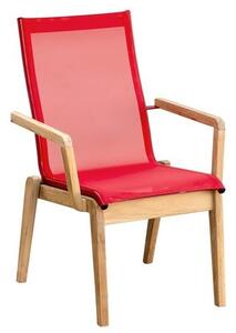 Karasek Stohovatelné jídelní křeslo Riva, Karasek, 62x65x94 cm, rám teak, lakovaný hliník barva dle vzorníku, výplet Karatex barva dle vzorníku