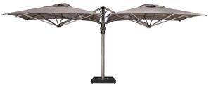 Scolaro Dvojitý boční slunečník Dual V, Scolaro, 600x300 cm, rám lakovaný hliník barva Starwhite, potah akryl 350 g/m2, barva Natural
