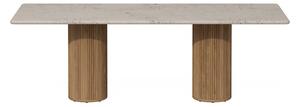 Tribu Jídelní stůl Otto, Tribu, obdélníkový 290x110x95 cm, rám teak, deska přírodní kámen travertine