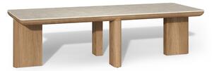 Tribu Nízký stolek Amanu, Tribu, obdélníkový 155x58x42 cm, rám teak, deska keramika dekor sabbia