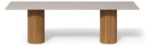 Tribu Barový stůl Otto, Tribu, obdélníkový 320x110x93 cm, rám teak, deska keramika dekor scisto