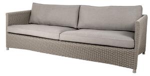 Cane-line 3-místná pohovka Diamond, Cane-line, 209x88x63 cm, rám hliník, výplet lanko barva taupe, sedáky venkovní látka Natté taupe