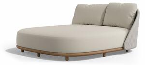Tribu Venkovní postel Elio Sofa, Tribu, 177x165x69,5 cm, rám teak, výplet lanko linen, polstrování látka kat.D