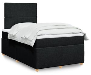 Box spring postel s matrací černá 120x190 cm textil 3291214