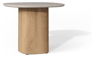 Tribu Odkládací stolek Seren, Tribu, čtvercový 58x58x46 cm, rám teak, deska travertin